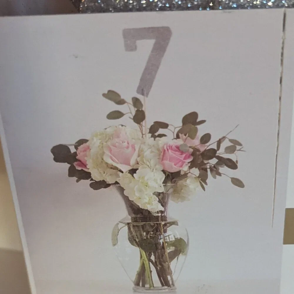 NWT Celebrate It Silver Table Number Picks Summer Wedding Reception Formal Party